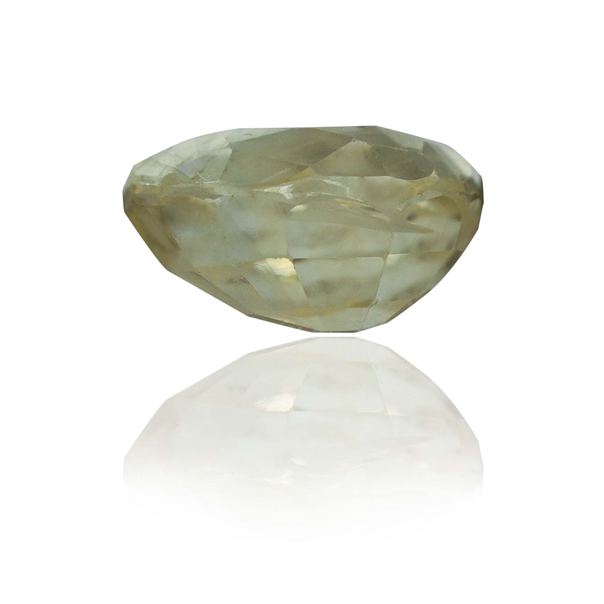 Natural Unheated Yellow Sapphire (Pukhraj) 2.25 Ct, Cushion, Ceylon – IGTL Certified – front view thumbnail